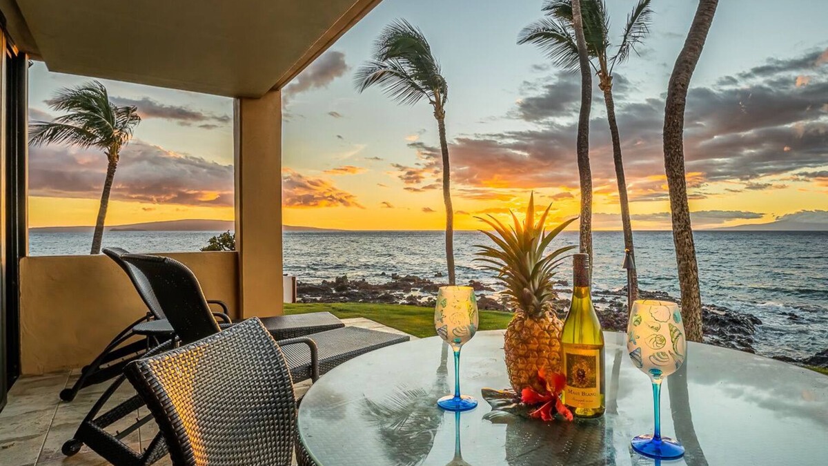 Kihei Condo | 101 - 2 bed/2 bath with A/C! Ground Floor Oceanfront with Breathtaking Views!
