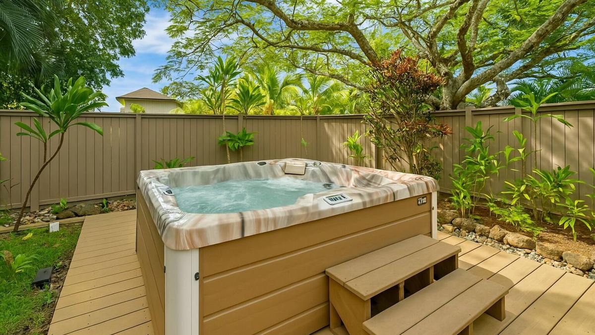 Princeville House | 3BR AC Family Haven with Private Hot Tub
