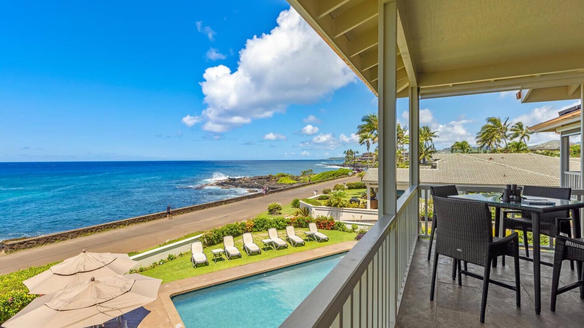 Poipu Condo | Alihi Lani 6: Ocean Front 2 bedroom 2 bath! Air Conditioned!