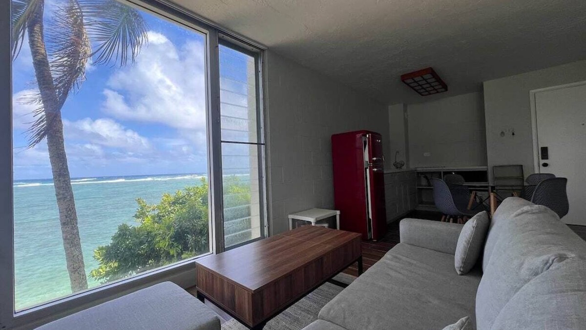 Punaluu Condo | AlohaCation - Oceanfront North Shore Oahu - Fast Wi-Fi for Remote Work