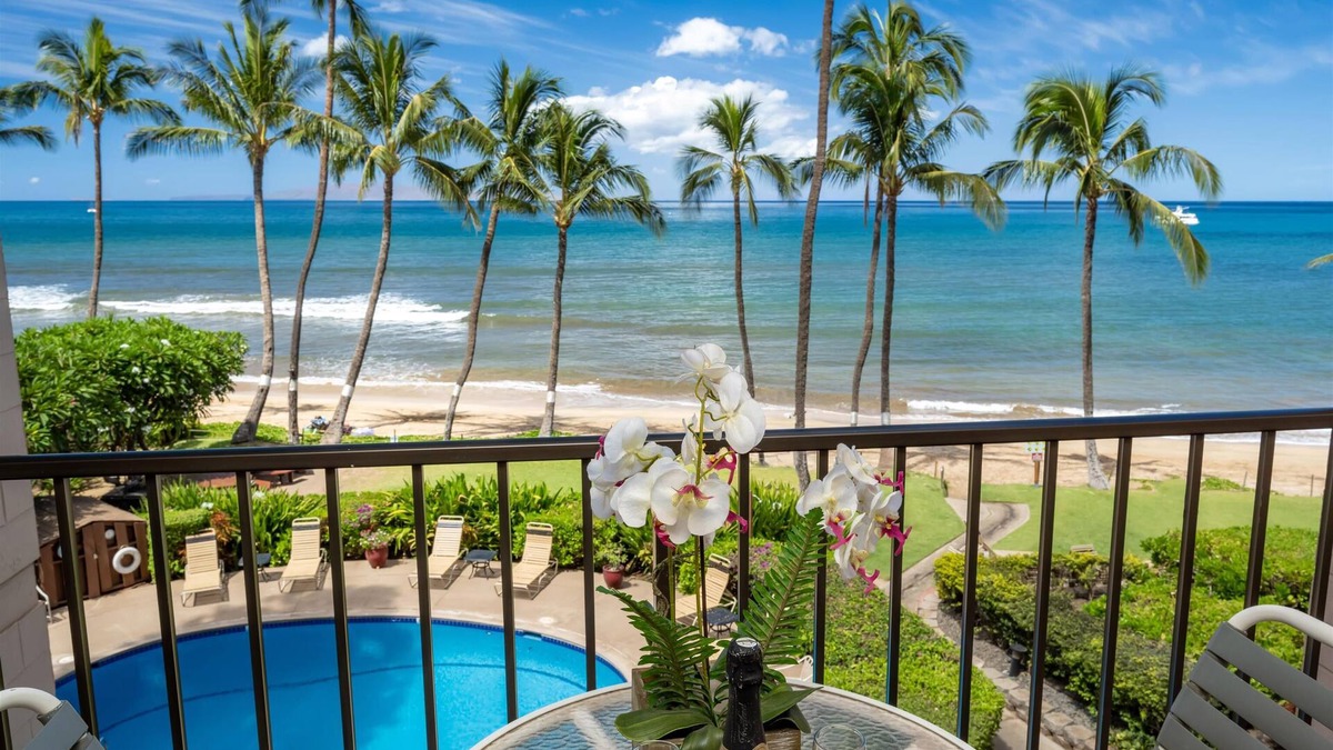 Kihei Condo | Beachfront Oasis for Two on Sugar Beach in Kihei - Kealia Condominiums #302
