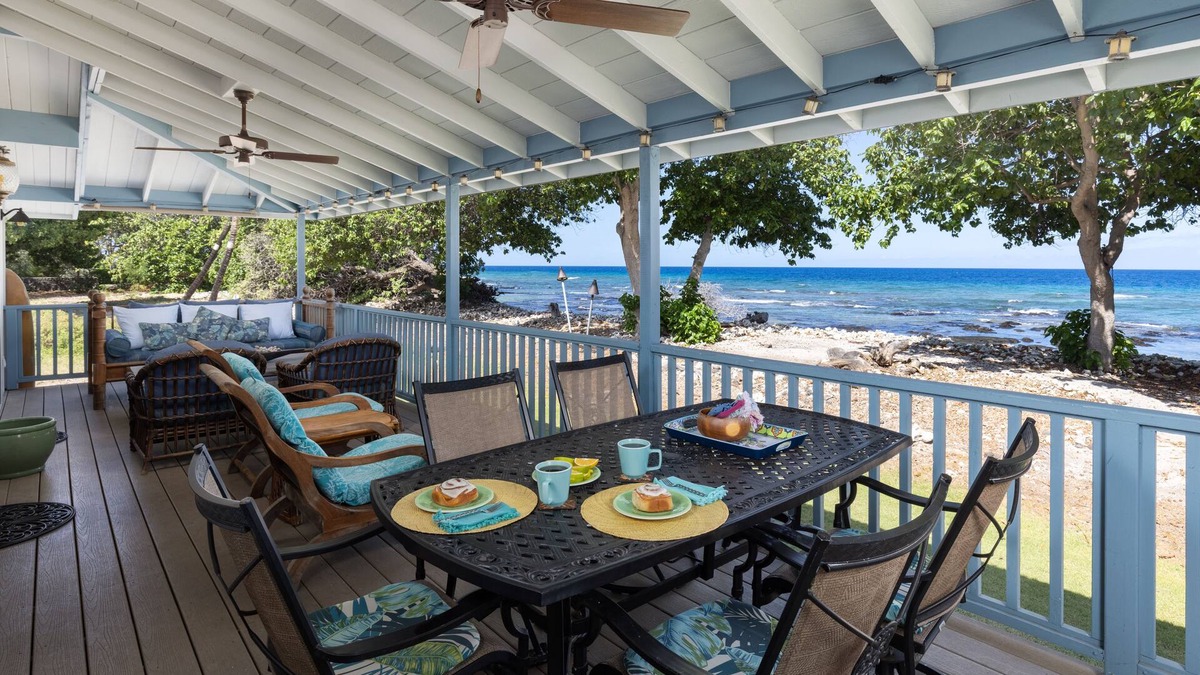 Kamuela Cottage | Big Island Blue Makai - Fall Rates! Rare Oceanfront 2 BR in Puako