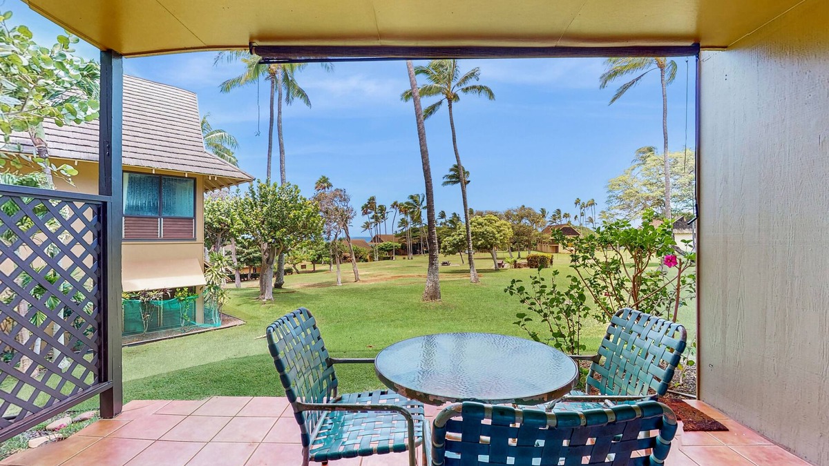 Maunaloa Apartment | Charming studio on the 1st-Floor w/ocean view, lanai, gas grills, pool, W&D