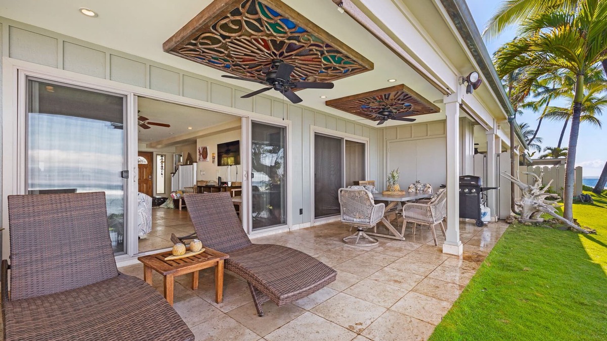 Historic Lahaina Front Street House | Direct Oceanfront, Sunset Views, Gated Puamana 58-1