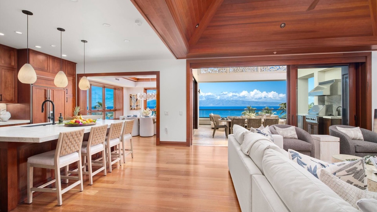 Montage Kapalua Bay Villa | Front Row Direct Oceanfront Panoramic Views. Full remodel and redecoration to ultra-lux standards.