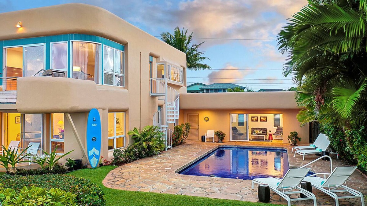 Poipu House | Hale Ma'ana Hou | Beachfront Home + Pool, A/C & Beach Access