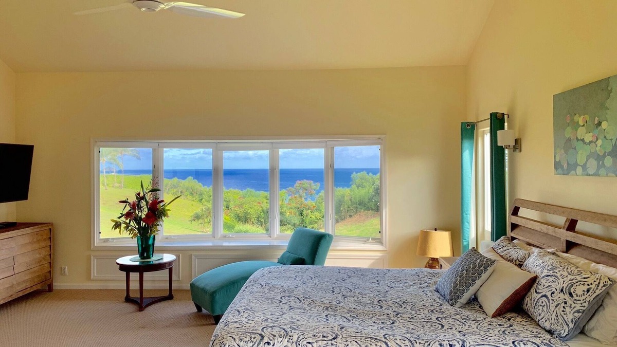 Princeville House | Heavenly OCEAN VIEWS throughout JOYFUL "Home of the Opening Flower" A/C 4Br3Ba