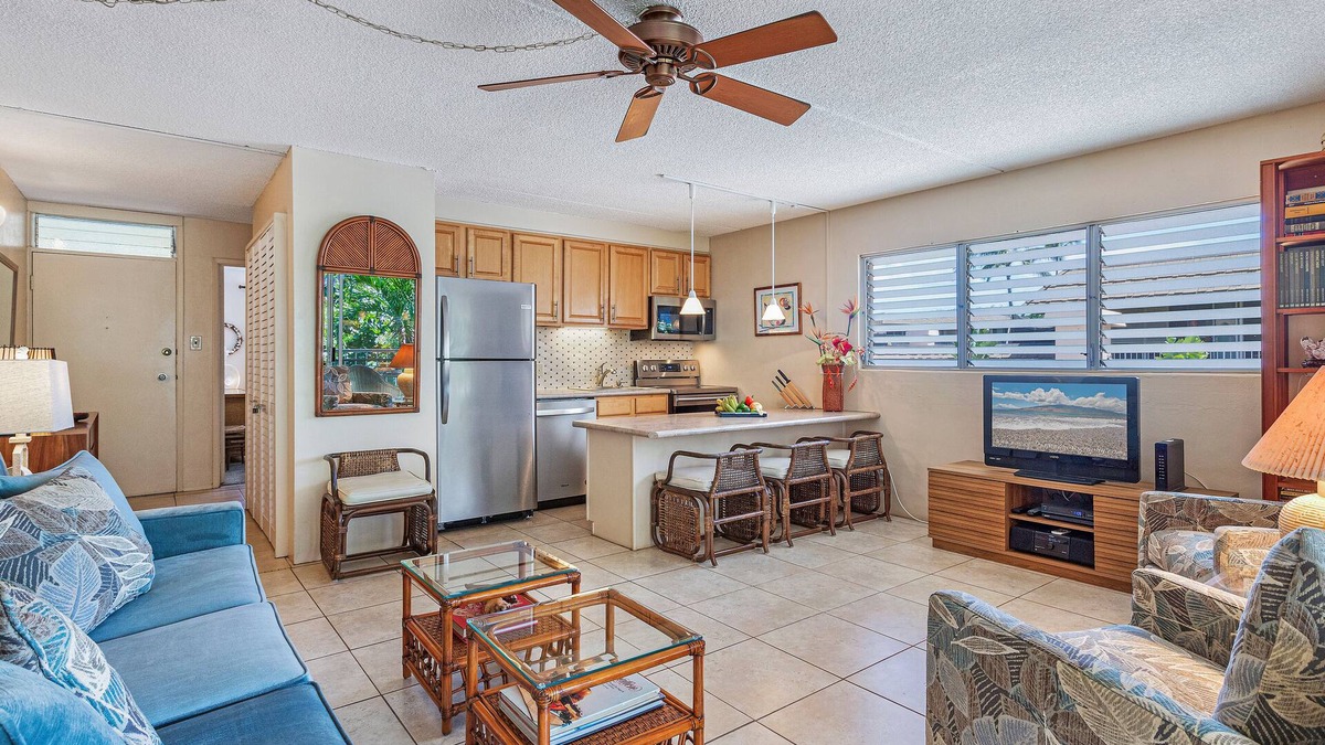 Kihei Condo | Kihei Kai Nani #11-343 Renovated, Large Lanai, across Kamaole Beach II!
