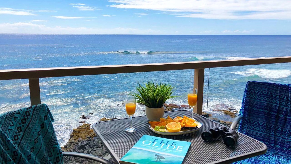 Poipu Apartment | Kuhio Shores 416 — Spectacular Top-Floor Oceanfront, AC