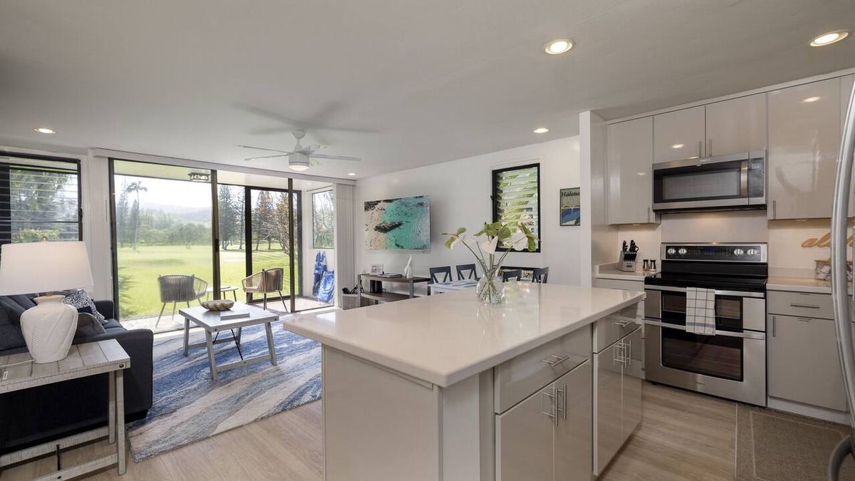 Kahuku Condo | Kuilima Collection 146, 1 bed w/Covered Lanai Renovated AC, Golf Course Views