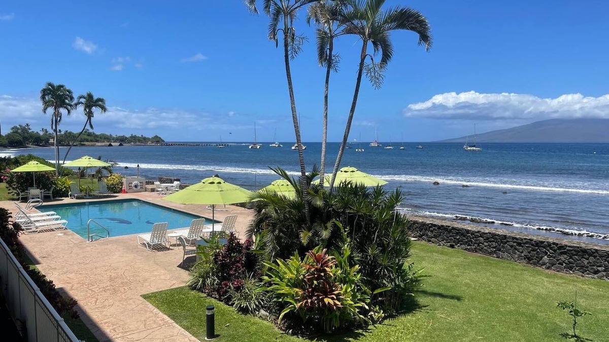Historic Lahaina Front Street Apartment | Lahaina Roads - OCEANFRONT Property gorgeous views- 1 Bed 1 Bath Condo