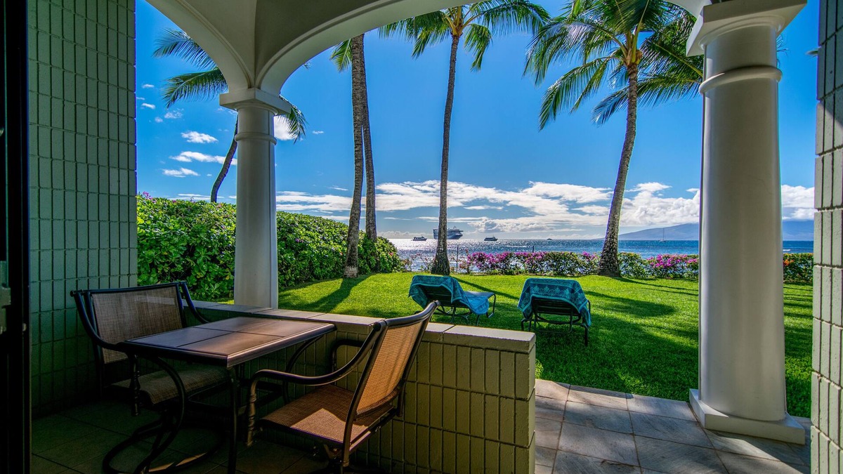 Historic Lahaina Front Street Condo | Luxury Oceanfront Condo, Steps to Sand