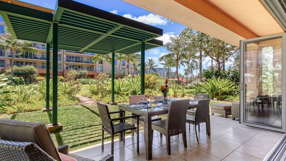 Honokowai Condo | Maui Resort Rentals: Honua Kai – 8BR Groundfloor Residence, Over 5300 Combined Sq. Ft., Massive Lawn Areas, Steps to Pools/Beach/B.B.Q.s!