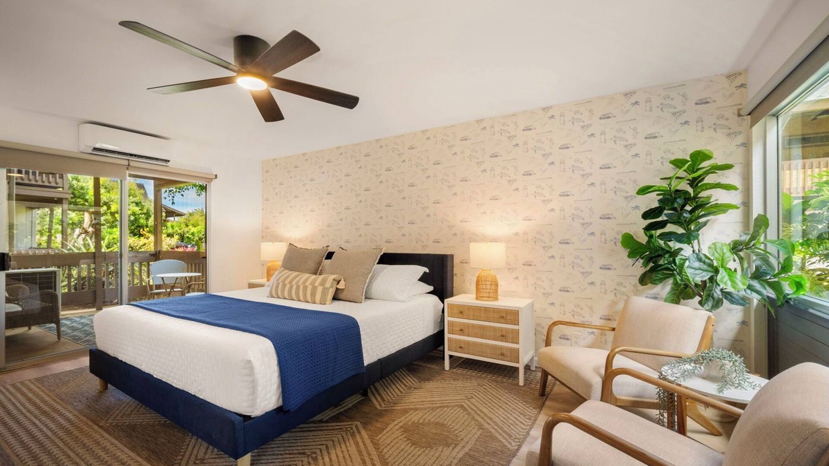 Princeville Condo | Modern & Clean Princeville studio with AC, private lanai, and fast Wi-Fi!