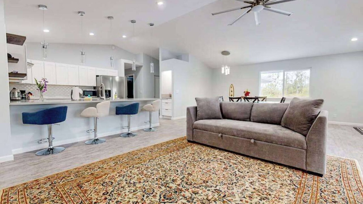 Orchidlands Estates House | Modern Dog-Friendly Keaau Oasis on 2 Acres with Patio & W/D