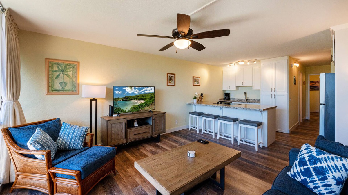 Kihei Condo | Newly Remodeled-2 Minute Walk to Charley Young Beach-Maui Vista #1216