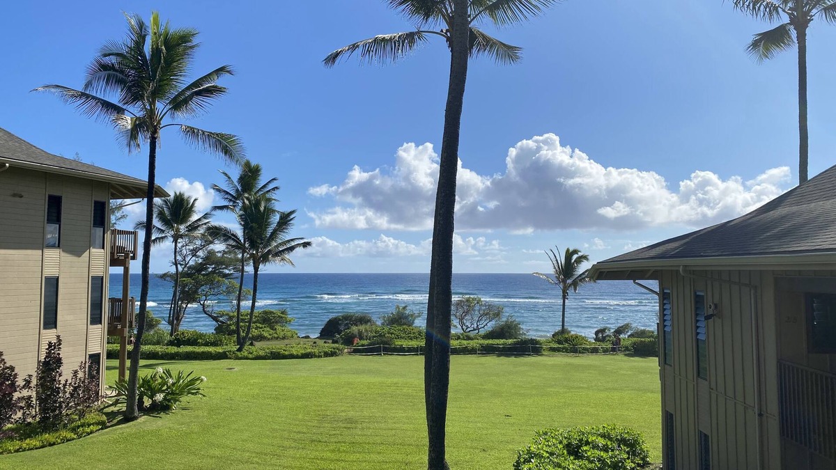 Lihue Condo | Ocean View, Beachfront Townhouse 2bd/2ba/2 lanai