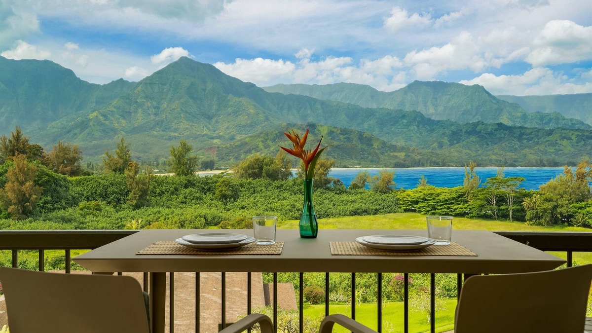 Princeville Condo | Ocean View Top Floor Resort 3BR +A/C +Pool +Beach