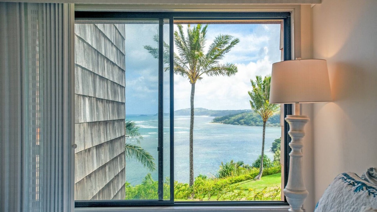 Princeville Condo | Oceanfront views all the way to the lighthouse!