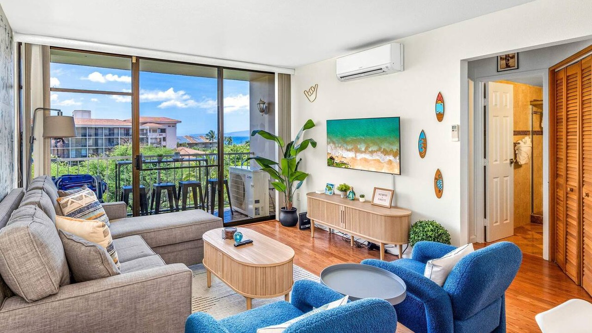Kihei Apartment | Pacific Shores B-409 - Beautifully Renovated Ocean View, 2 BD/2 BA, Split AC!