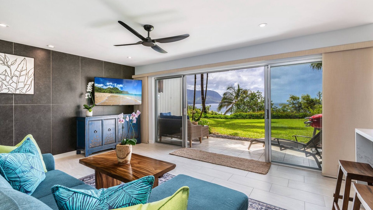 Princeville Condo | Pali Ke Kua #110 Paradise! Panoramic Ocean and Bali Hai Views!