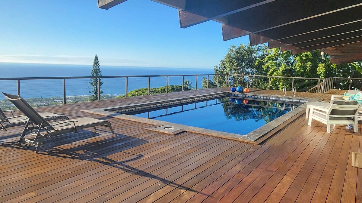 Keauhou Mauka House | Panoramic Ocean Views With Private Saltwater Pool
