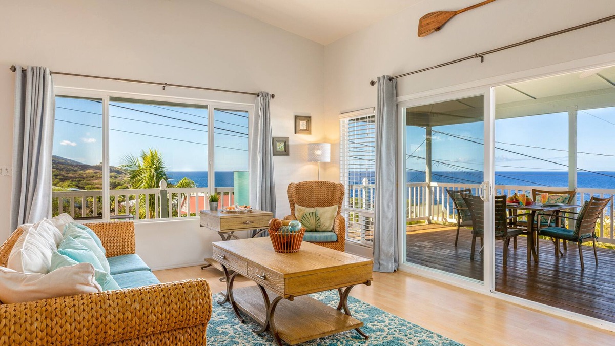 Kona Paradise House | Peaceful Paradise: Oceanfront Views - Steps from Pebble Beach