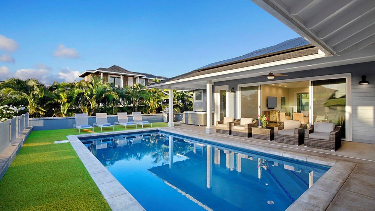Poipu House | Pomaika'i : New Poipu Villa w/Pool+Spa Near Beach