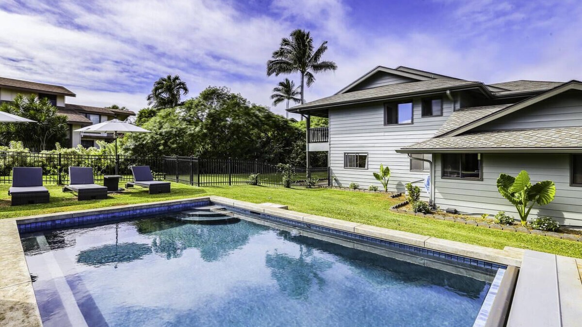 Princeville House | Privacy in Princeville with Pool, Ocean & Mountain