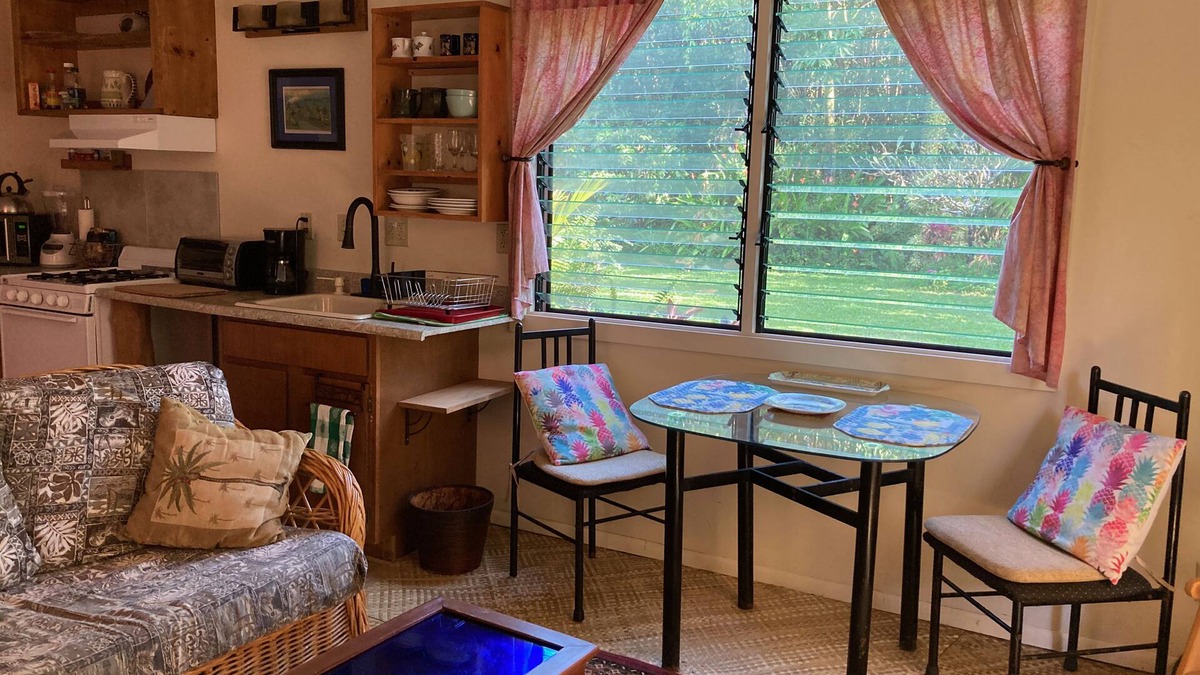 Keaau Apartment | Private Lanai, surrounded by flowers and trees, Near Ocean cliff-side walks