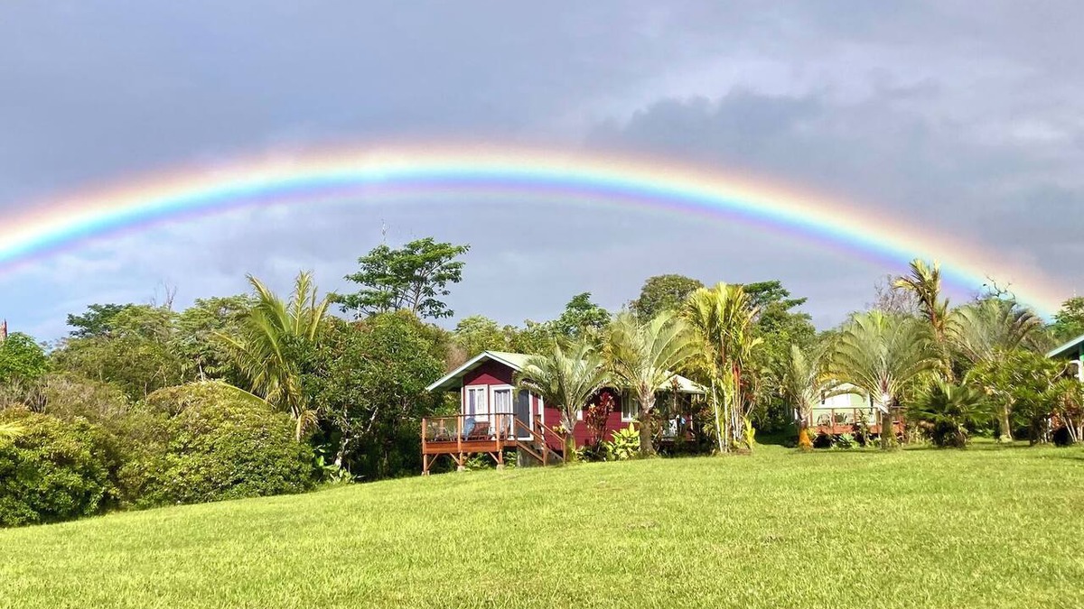 Pahoa Cottage | Puna Rainforest Retreat Hotspring - Purple Passion Cottage