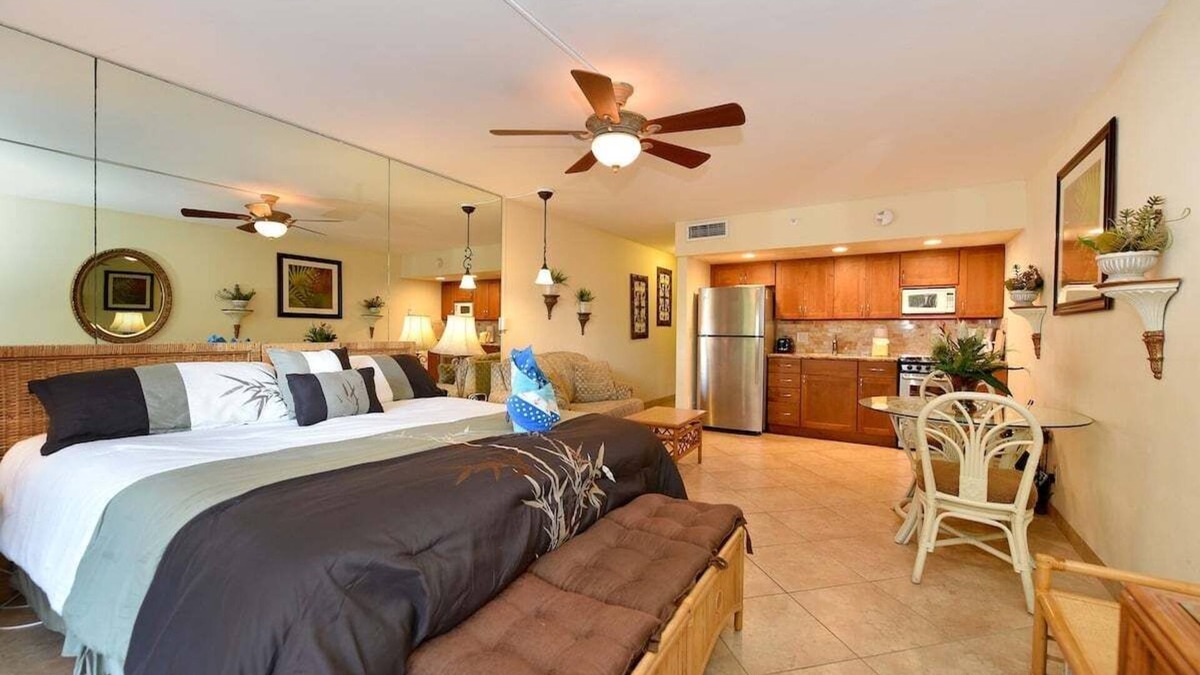 Kahana Condo | RK104 West Maui Studio at BeachFront Resort w Pool