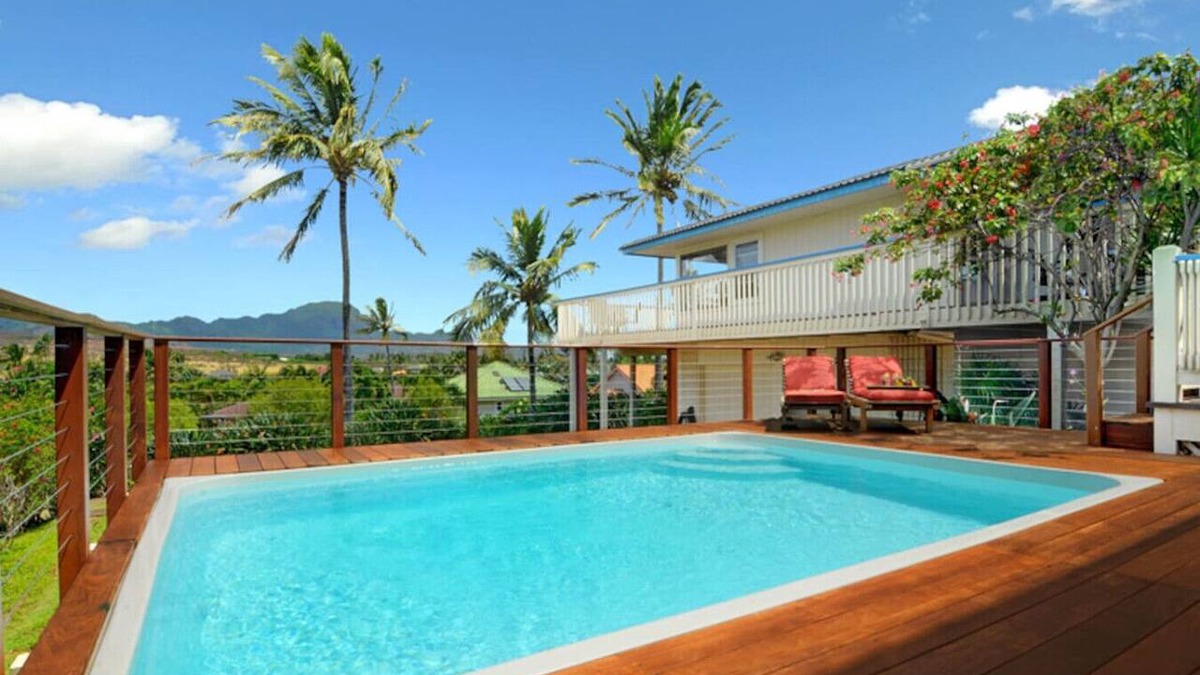 Poipu House | Stunning 270° Hapuʻu Mtn Views Walk to Beach Pool A/C Sleeps 12 Ocean