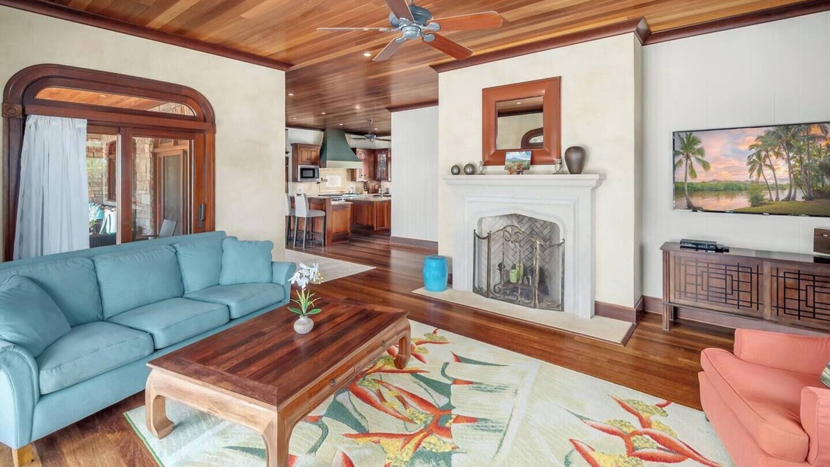 Kalihiwai House | Stunning, expansive home with pool, jacuzzi, waterfall and ocean views