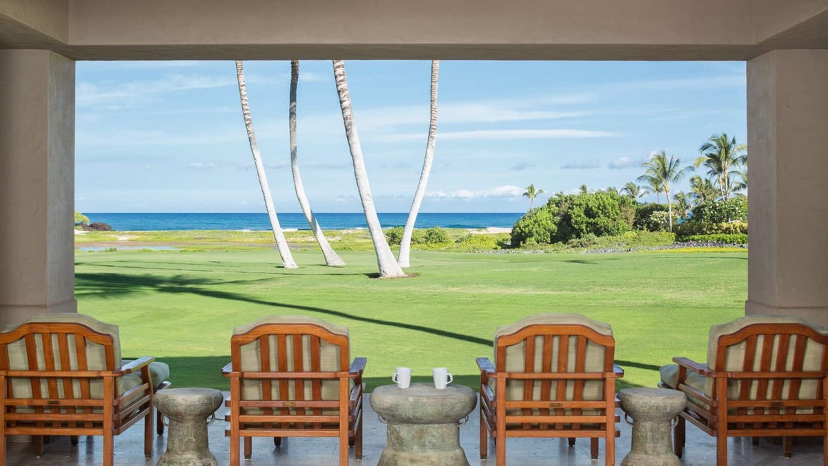 Kaupulehu Condo | Stunning Ocean Views - Hualalai Resort- 18th Fairway - Prime Location - Golf Cart Included