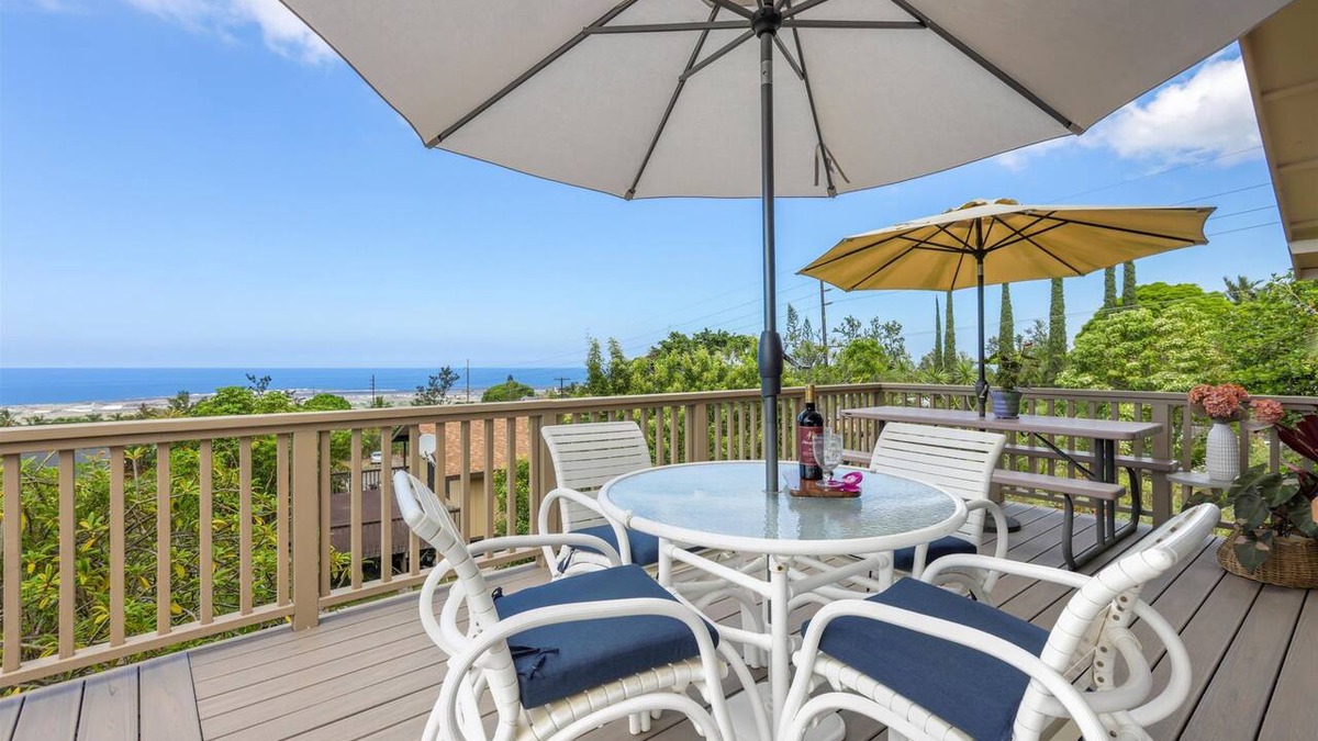 Kona Palisades House | Sweeping Ocean View AC 3-bedroom 2-bath house large private lot in Kailua-Kona