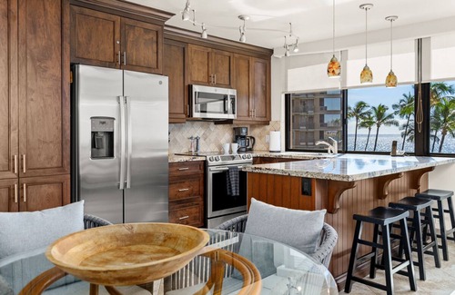 Kihei Condo | 401 - 2 Bedroom High End Breathtaking Ocean Views - 40 feet from the water!
