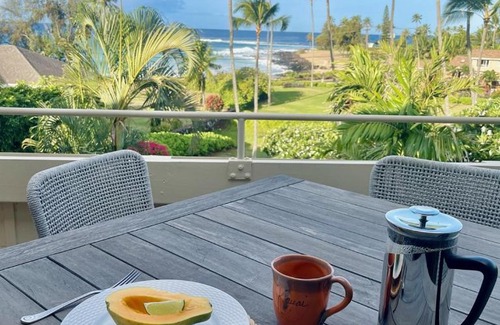 Poipu Apartment | Beachfront Ocean Views Pools & Pickleball