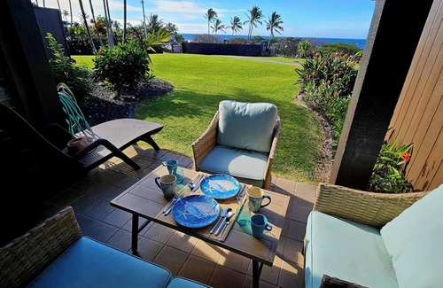 Punaluu Condo | Enjoy ocean views & walk to Black Sand Beach!