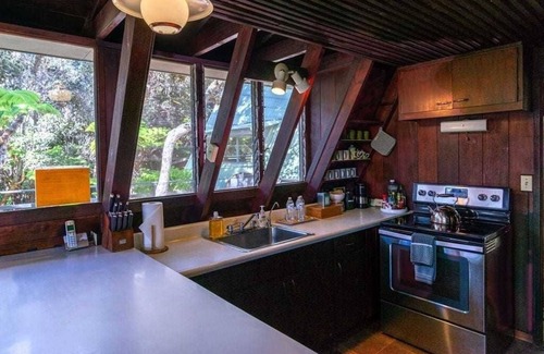 Volcano Cottage | Fall Special! Hale Palila Volcano A-Frame Cottage with Hot Tub
