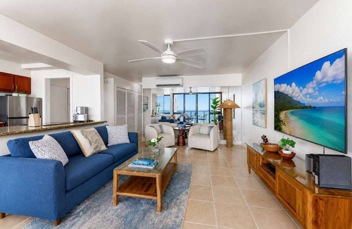 Poipu Apartment | Kuhio Shores 416 — Spectacular Top-Floor Oceanfront, AC