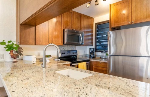 Lihue Condo | Oceanfront, Ocean-View, Steps to Beach, Kaha Lani Resort #221, Wailua Golf