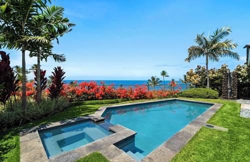 Keauhou House | Oceanfront w/Pool/Spa, Neighboring Golf course homes sleeps 20! Green/Blue Combo