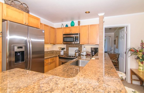 Princeville Condo | Pali Ke Kua #118: Ocean views from every room and gorgeous Bali Hai sunset!