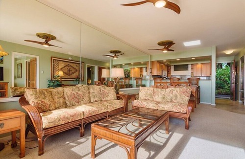 Poipu Condo | Poipu Shores 106A Overlooks the shimmering Ocean with A/C & heated pool