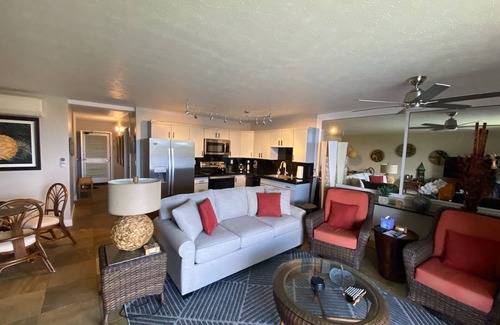 Poipu Condo | Refreshed Ocean Front Condo with AC, enjoy the ocean from your own private lanai