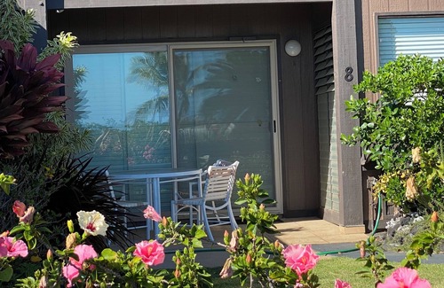 Punaluu Condo | Secluded , cozy poolside getaway. Ocean views, near black sand beach & turtles.