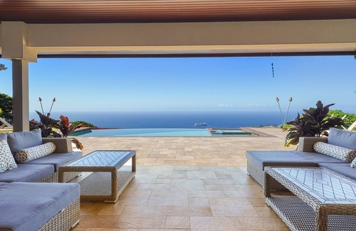 Kailua-Kona Villa | Sky Villa Estate Luxury Gated Retreat with Amazing Ocean View