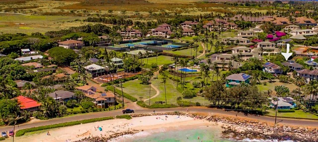 Beautiful ocean view Poipu 7 brs for 17! 60 yards to Beach!