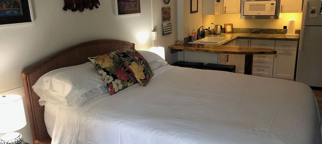 Clean, quiet remodeled downtown studio, Kona Islander Inn #117